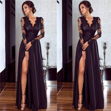 2018 Autumn Women New  Lace Evening Party Ball Prom Gown Formal Cocktail Wedding Long Dress