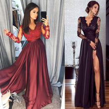 2018 Autumn Women New  Lace Evening Party Ball Prom Gown Formal Cocktail Wedding Long Dress