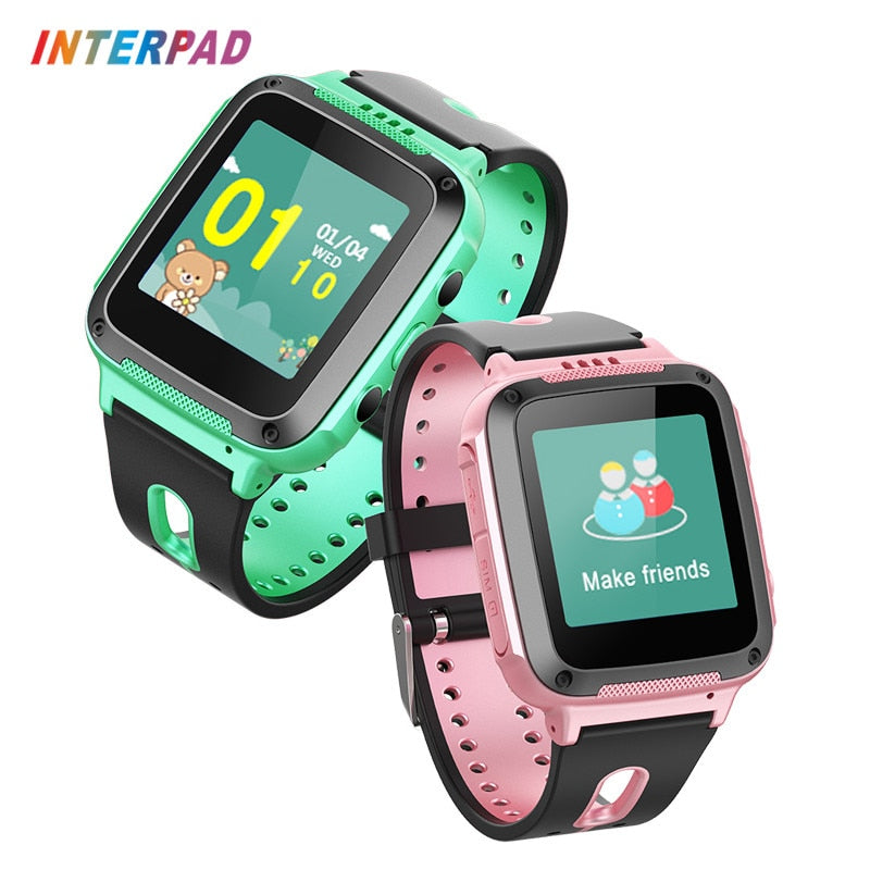 2018 Interpad Smart Baby Watch GPS Smart Watch For Kids Android iOS Smartwatch With Phone Call Voice Chat SOS Security Zone