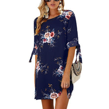 2018 Women Summer Dress Boho Style Floral Print Chiffon Beach Dress Tunic Sundress Loose Mini Party Dress Vestidos Plus Size 5XL