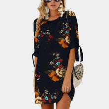 2018 Women Summer Dress Boho Style Floral Print Chiffon Beach Dress Tunic Sundress Loose Mini Party Dress Vestidos Plus Size 5XL