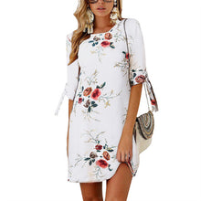 2018 Women Summer Dress Boho Style Floral Print Chiffon Beach Dress Tunic Sundress Loose Mini Party Dress Vestidos Plus Size 5XL