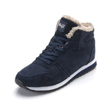 38-48 Men Boots Plus Size Winter Shoes Men Plush Warm Winter Boots Men Black Blue