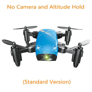 AEOFUN S9HW Mini Drone With Camera HD S9 No Camera Foldable RC Quadcopter Altitude Hold Helicopter WiFi FPV Micro Pocket Dron