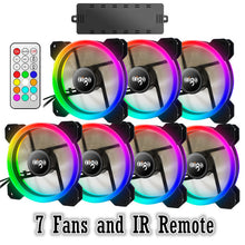 Aigo yêu DR12 3 cái Trường Hợp Máy Tính PC Làm Mát Fan RGB Điều Chỉnh các DẪN 120 mét Yên Tĩnh + IR Từ Xa máy tính Mới cooler Làm Mát RGB Trường Hợp Fan Hâm Mộ CPU