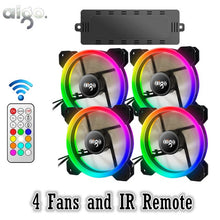 Aigo yêu DR12 3 cái Trường Hợp Máy Tính PC Làm Mát Fan RGB Điều Chỉnh các DẪN 120 mét Yên Tĩnh + IR Từ Xa máy tính Mới cooler Làm Mát RGB Trường Hợp Fan Hâm Mộ CPU