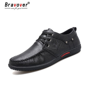 Bravove New Arrival Autumn Fashion Casual  Flats Leather Mocassin Men Loafers Outdoor Driving Shoes Business Affairs 3 Colours