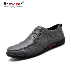 Bravove New Arrival Autumn Fashion Casual  Flats Leather Mocassin Men Loafers Outdoor Driving Shoes Business Affairs 3 Colours