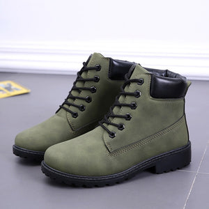 Fashion Motocycle booties Women Boots Botas Female Womens Ankle Boots Square Heel Martin Boots Autumn Shoes Camouflage PA868294