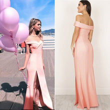 Fashion Women's Off Shoulder Casual High Waist Long Maxi Dresses Sexy Skinny Slim Party Evening Beach Long Dress