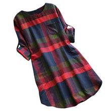 Female Vestido 2018 Autumn Women Dress Mori Girl Casual Literary Pocket Spell Color Plaid O-Neck Long Sleeve Dresses #F#40OC16