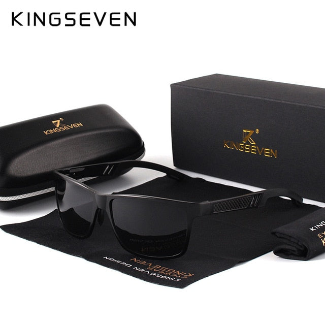 KINGSEVEN Người Đàn Ông Phân Cực Kính Mát Nhôm Magiê Kính Mặt Trời Lái Xe Kính Hình Chữ Nhật Shades Đối Với Người Đàn Ông Oculos masculino Nam