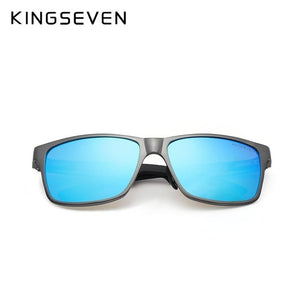 KINGSEVEN Unisex Nhôm Vuông Người Đàn Ông/Phụ Nữ HD Phân Cực Gương UV400 Kính Mặt Trời Kính Mát Kính Cho Nam Giới oculos de sol