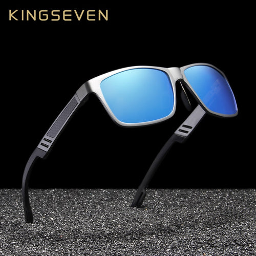 KINGSEVEN Unisex Nhôm Vuông Người Đàn Ông/Phụ Nữ HD Phân Cực Gương UV400 Kính Mặt Trời Kính Mát Kính Cho Nam Giới oculos de sol