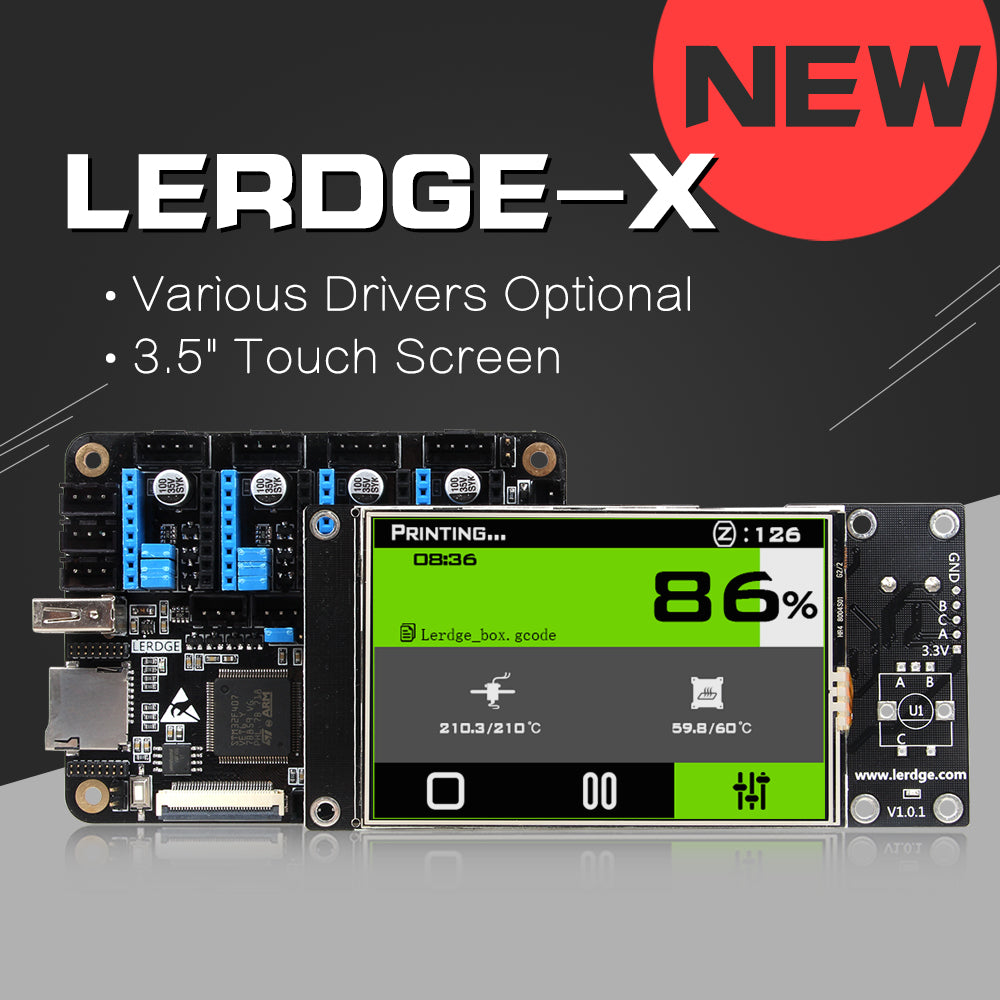 LERDGE-X 3D Printer Controller Board for Reprap 3d printer motherboard with ARM 32Bit Mainboard control with 3.5