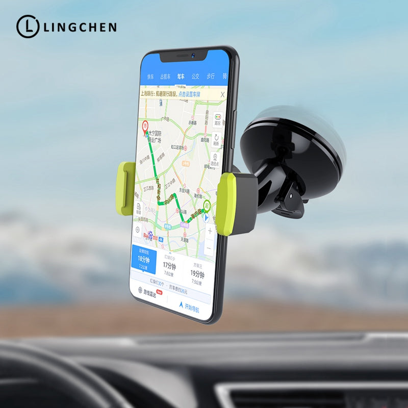 LINGCHEN Car Phone Holder Adjustable Suction Cup Car Monut Holder Stand Universal Windshield Mobile Phone in Car For iPhone 5 X