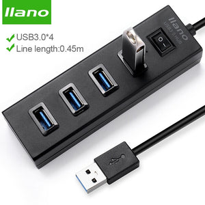 Llano USB HUB 3.0 bên ngoài 4-port splitter đối với iMac máy tính xách tay phụ kiện USB 2.0HUB multi-port cao -tốc độ mở rộng Tốc Độ Cao