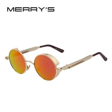 MERRY'S Phụ Nữ Cổ Điển Steampunk Sunglasses Thiết Kế Thương Hiệu Round Sunglasses Oculos de sol UV400