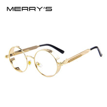 MERRY'S Phụ Nữ Cổ Điển Steampunk Sunglasses Thiết Kế Thương Hiệu Round Sunglasses Oculos de sol UV400