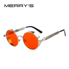 MERRY'S Phụ Nữ Cổ Điển Steampunk Sunglasses Thiết Kế Thương Hiệu Round Sunglasses Oculos de sol UV400