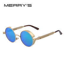 MERRY'S Phụ Nữ Cổ Điển Steampunk Sunglasses Thiết Kế Thương Hiệu Round Sunglasses Oculos de sol UV400