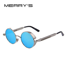 MERRY'S Phụ Nữ Cổ Điển Steampunk Sunglasses Thiết Kế Thương Hiệu Round Sunglasses Oculos de sol UV400