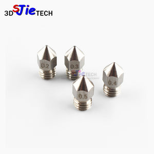 MK8 M6 Threaded Stainless steel / Brass Nozzle 1.75mm 0.2/0.3/0.4/0.5mm For creality cr-10 Anet A8 3D Printer J-head extrusion