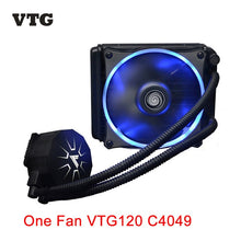 New VTG Chất Lỏng Tủ Đông Nước Làm Mát Chất Lỏng Hệ Thống CPU Cooler Chất Lỏng Động Bearing 120 mét LED Ánh Sáng PC Trường Hợp CPU làm mát Kép Fan