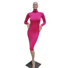 Sexy Women Bandage Dress Autumn Turtleneck Slim Long Sleeve Bodycon Dress Fashion High Neck Club Sheath Wrap Dresses HO950173