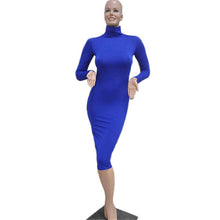 Sexy Women Bandage Dress Autumn Turtleneck Slim Long Sleeve Bodycon Dress Fashion High Neck Club Sheath Wrap Dresses HO950173