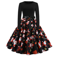 Toppick 2018 Elegant Christmas Dress Women Winter Vintage Dresses Robe femme Casual Long Sleeve Swing Pinup Midi Dress Plus Size