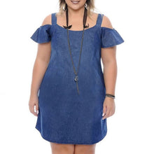 VONDA Phụ Nữ Denim Giản Dị Mini Dress 2018 Mùa Hè Nữ Sexy Tắt Vai O Cổ Ngắn Tay Áo Rắn Cộng Với Kích Thước Ruffles vestidos