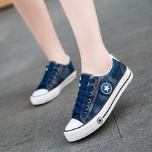 Women Sneakers Casual Canvas Shoes Denim Plus Size 34-44 Summer Female Stars Trainers Ladies Lace-up Basket Femme Tenis Feminino