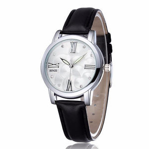 Leather Women Clock Quartz Wristwatch Brand BINZI Luxury Ladies