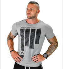 Mens Summer style Fashion personality t Shirt  Muscle male Leisure Short sleeves Slim fit Shirts Tee tops clothing